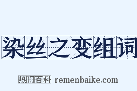 染丝之变组词是什么意思的图片